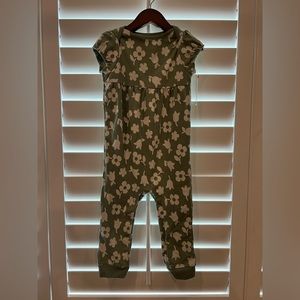 NWT - Cat & Jack - 18mo - Green floral jumpsuit!